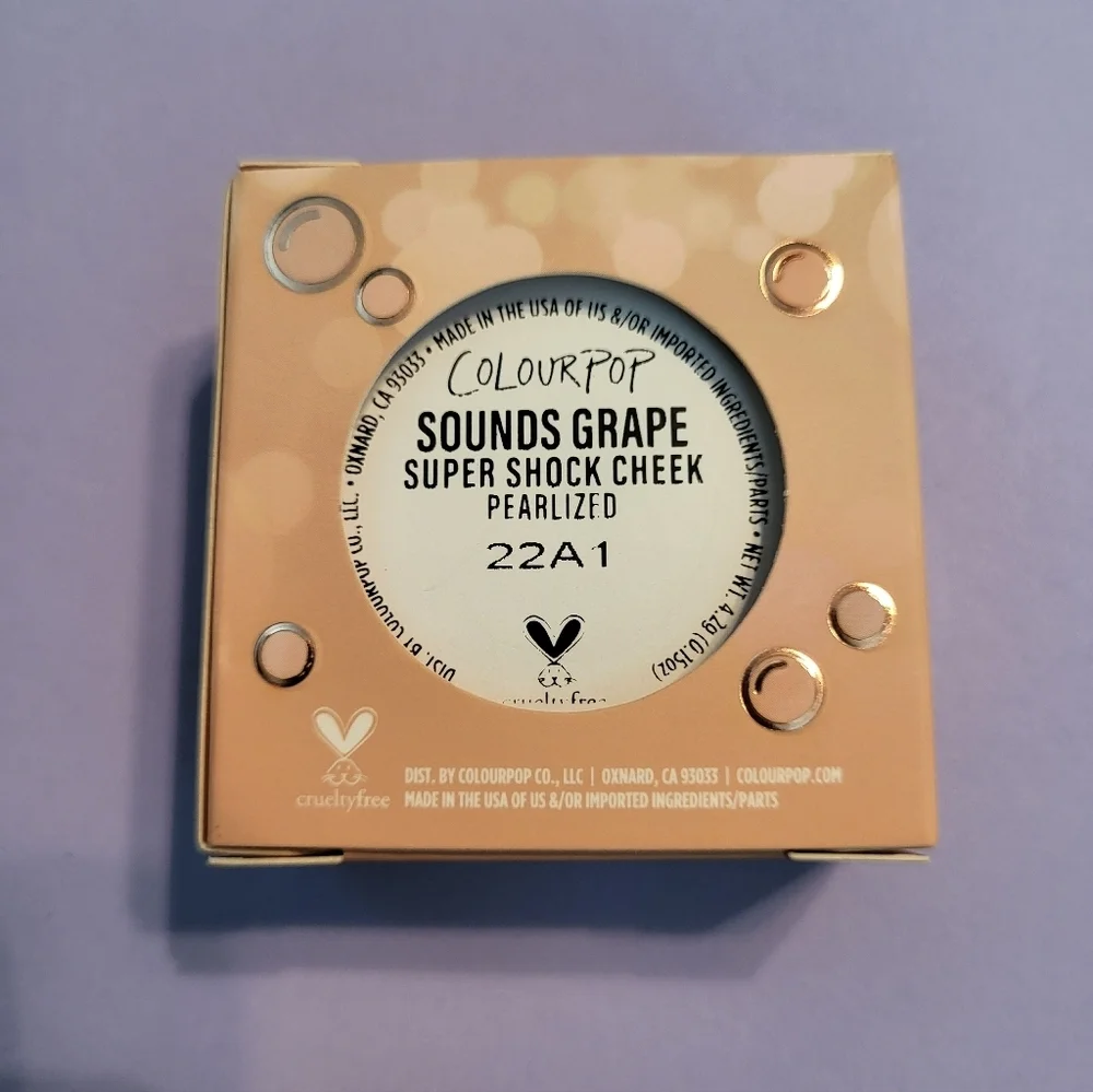 Colourpop Pearlized Super Shock Cheek: Sounds Grape, NIB